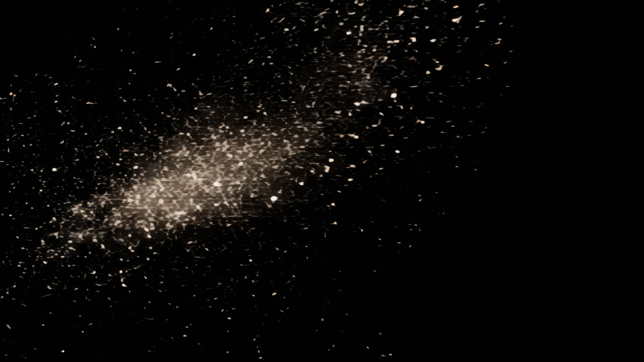 Scattered particles animated overlay, transparent 4K video, alpha channel, ProRes 4444
