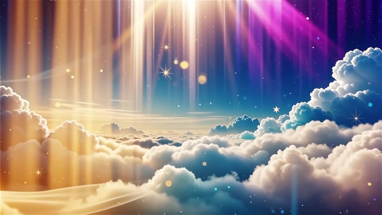 Christian Heavenly Light Worship Background