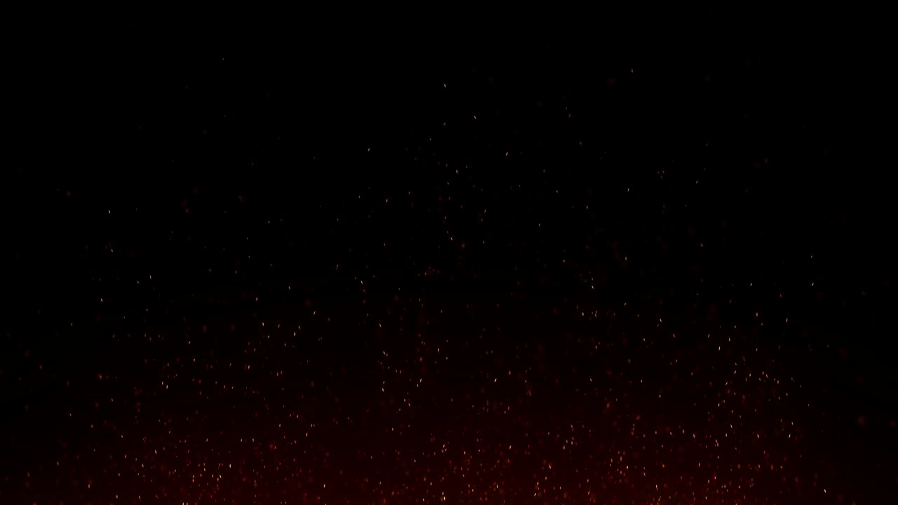 Super realistic sparks flying up, looped spark elements on a black background