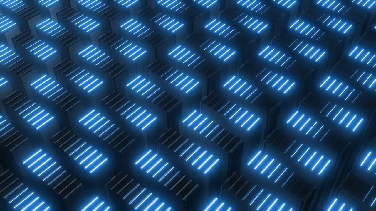 cubos azules brillantes abstractos