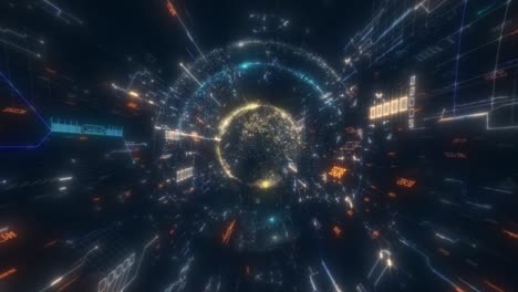animación futurista de la tierra