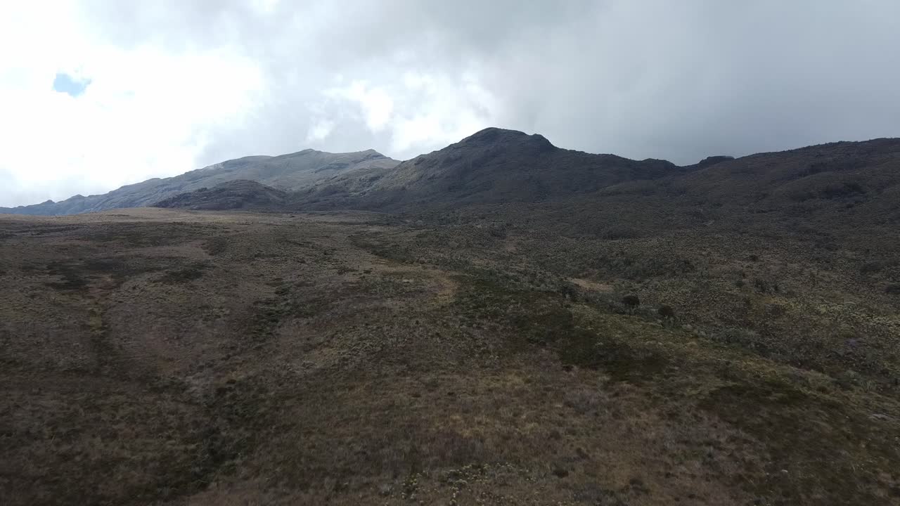 Aerial view of the landscape around P&aacute;ramo del Sol in the Colombian Andes near the town of Urrao