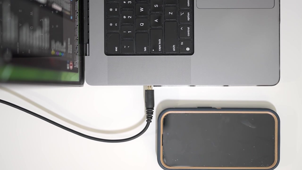 Flat lay of computer workstation with headset for online learning