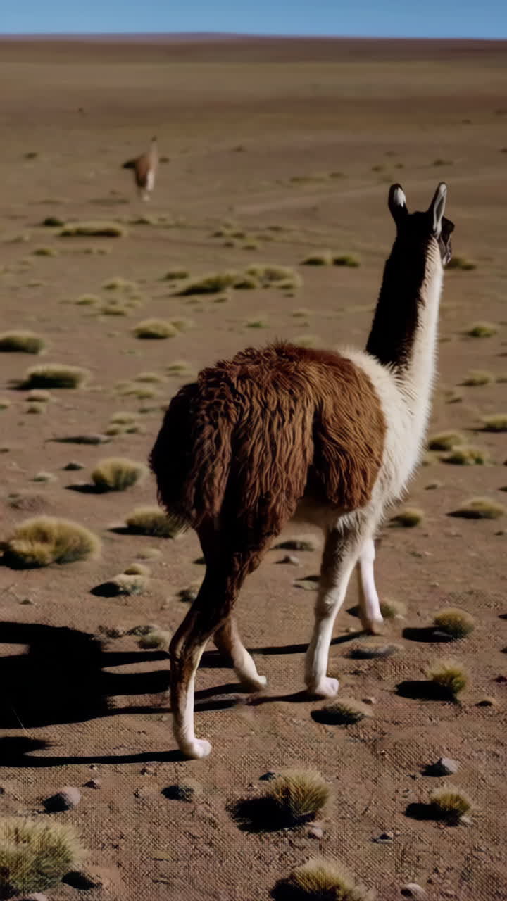 Llamas in the Andean Desert