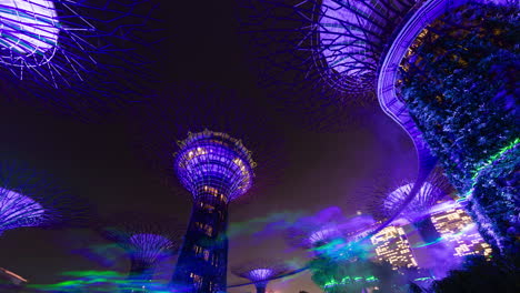 light show in the gardens by the bay in singapore