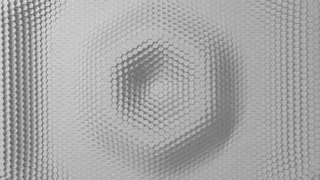 hexágono abstracto con efecto offset. animación de anillos hexágonos blancos puros. fondo abstracto para una presentación de negocios. bucle sin costuras de renderización 4k 3d.