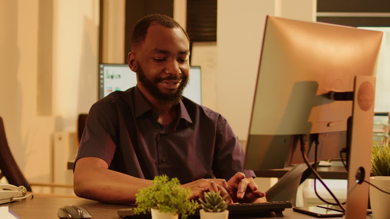 Man Working at Office