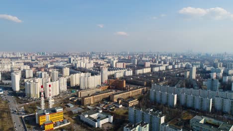 suburbio de moscú. la vista desde el vuelo del pájaro