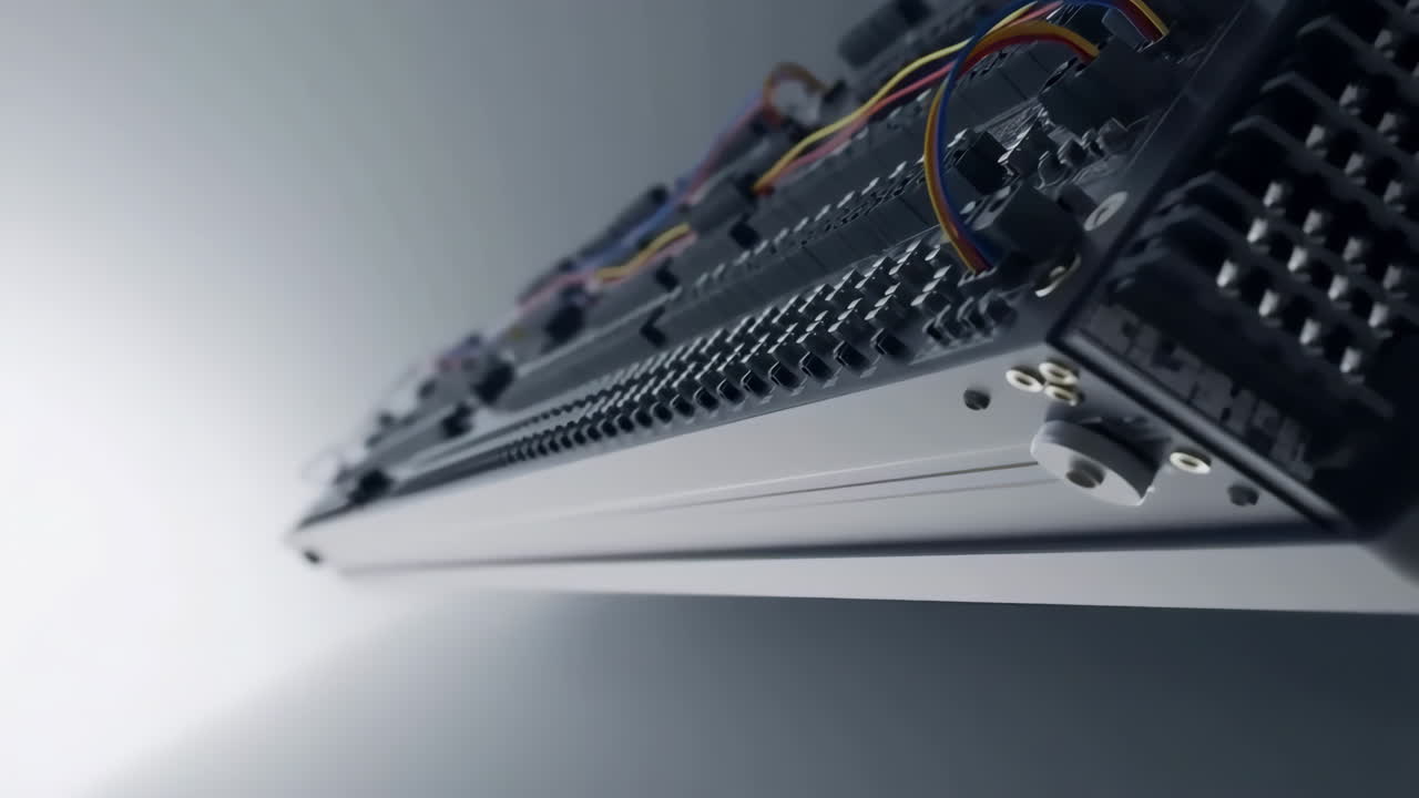 Close-up View of Electronic Components and Wiring