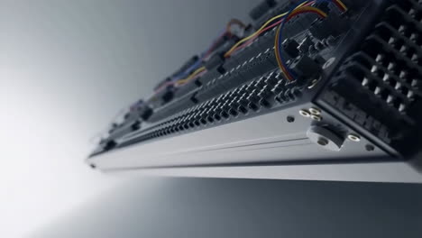 close-up view of electronic components and wiring