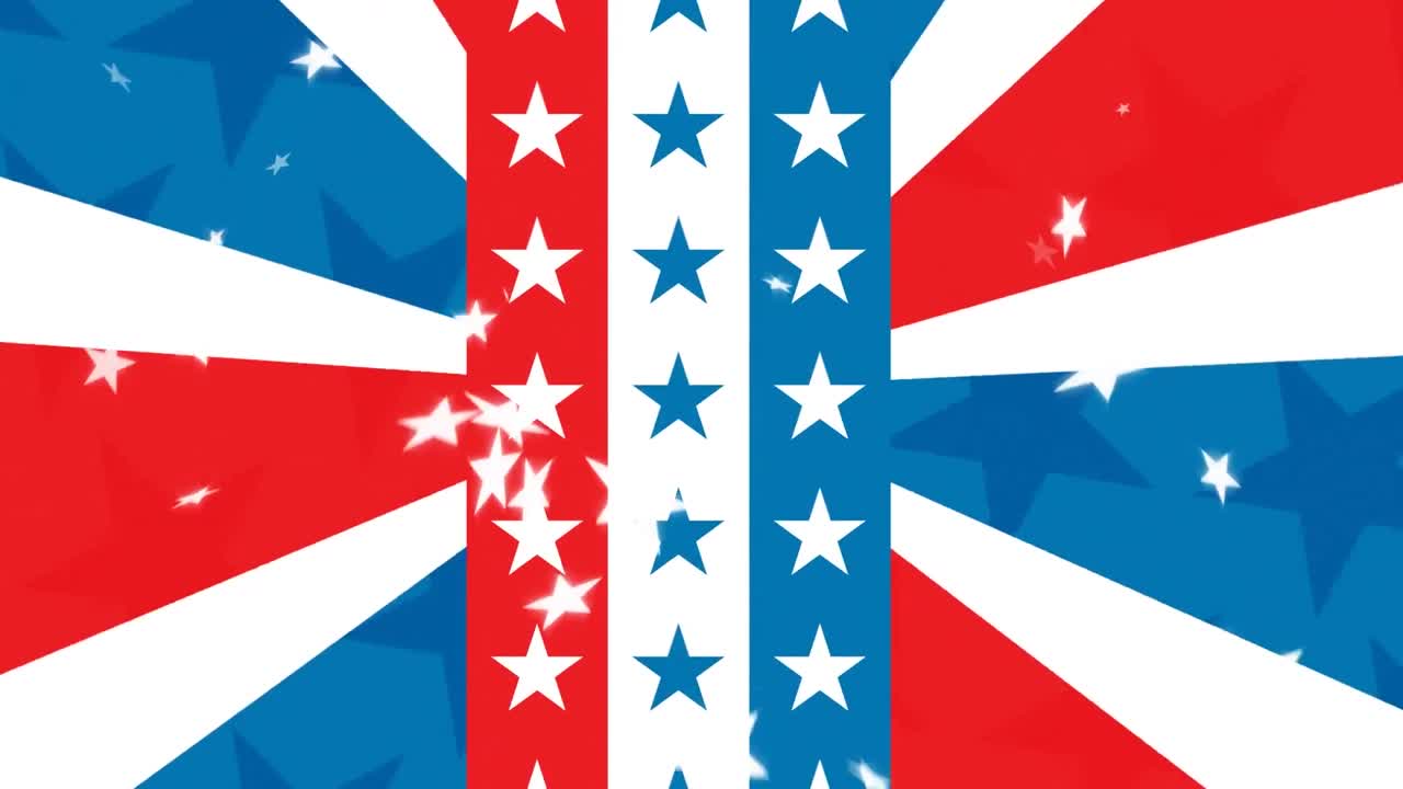 미국 의 별 과 빨간색,  ⁇ 색, 파란색 의 애니메이션