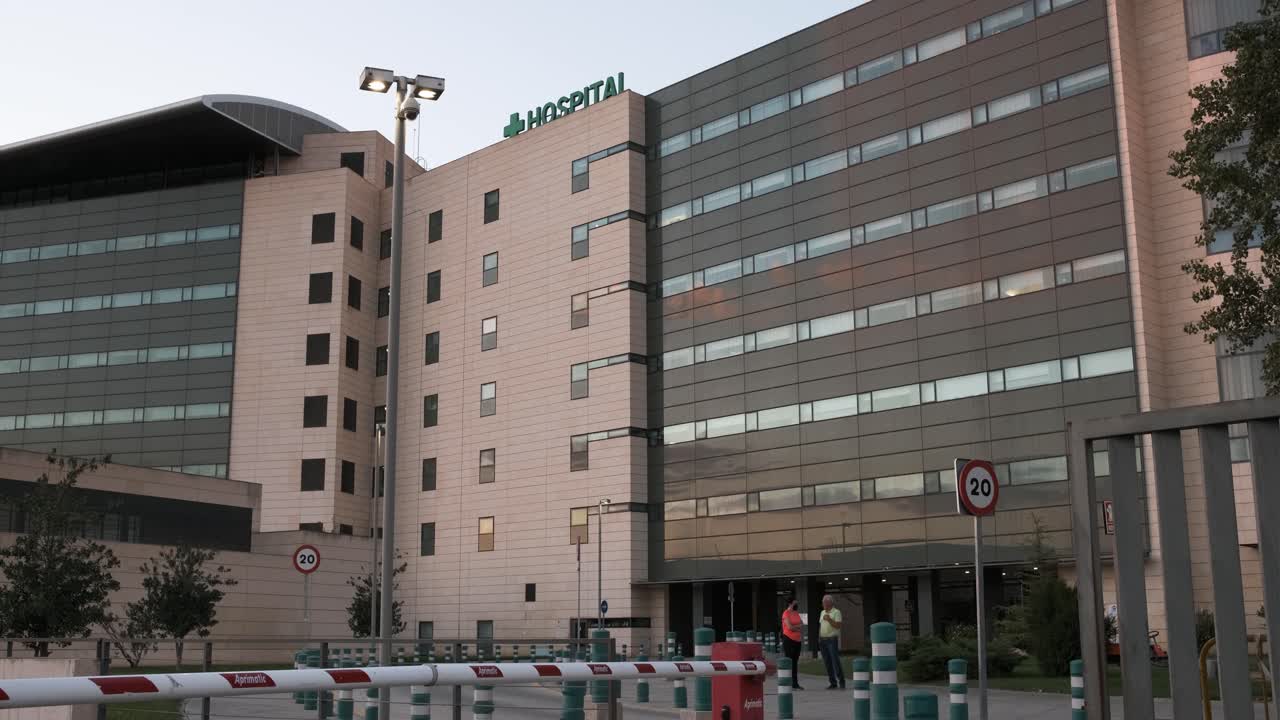 Granada, Spain, September 16 2022: Hospital Universitario Clinico San Cecilio on the outside