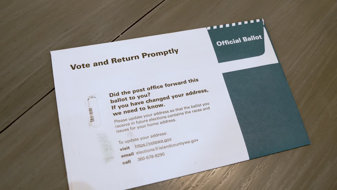 Official American ballot ready to be opened