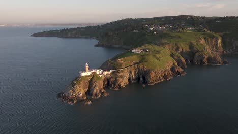 sunrise at baily lighthouse15 - 4k cinematic drone footage - dublin - ireland