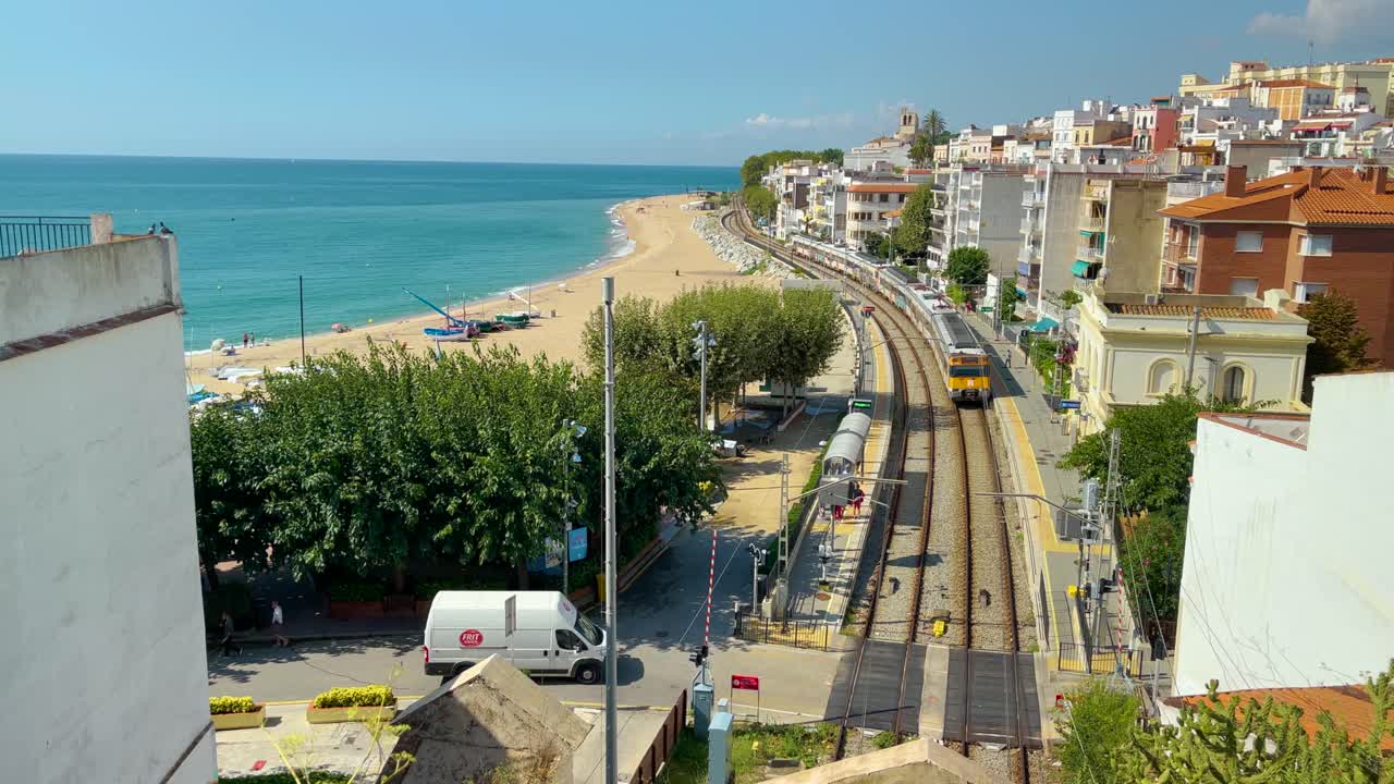 View from the top of Sant Pol de Mar village in Barcelona Costa del Maresme