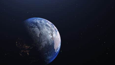 zoom out animation of earth in space