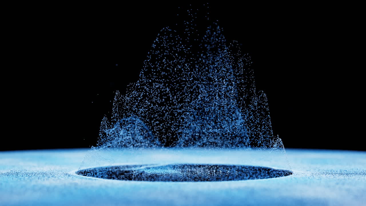 파동 입자, 판타지 배경, 3d 렌더링