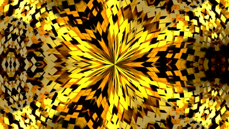 fondo abstracto con caleidoscopio dorado
