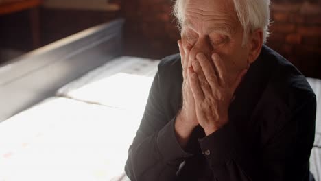 elderly man in distress