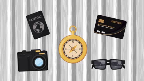 time travel animation with five accessories