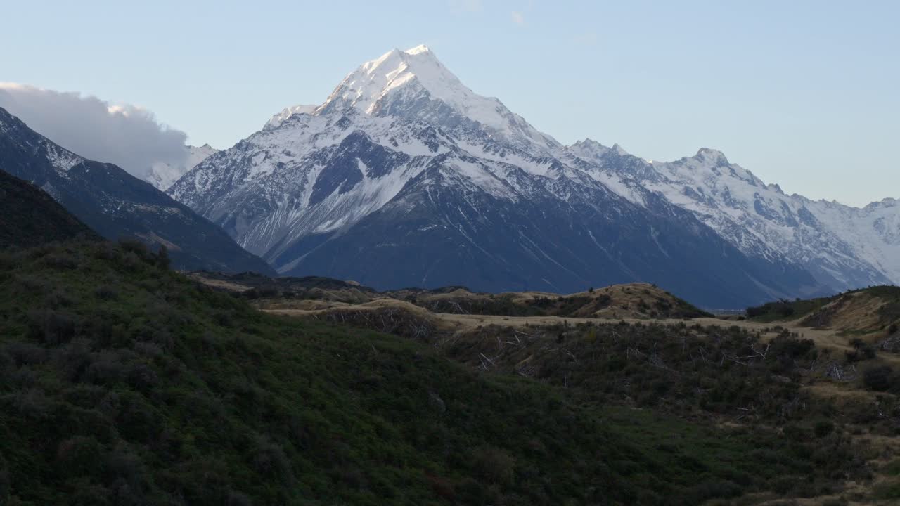 Majestic Mount Cook - Aoraki Or Mount Cook National Park In New Zealand - Wide Shot