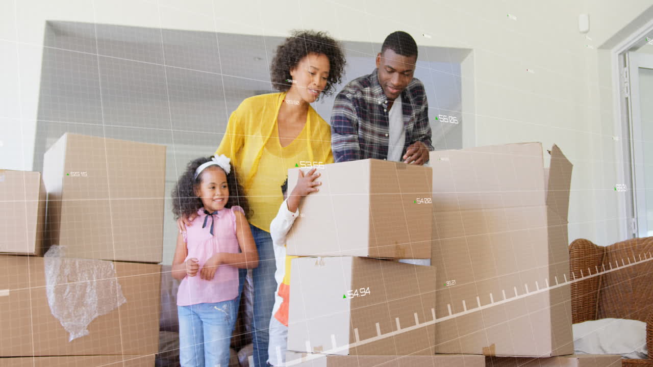 curva financiera sobre la familia que se muda.