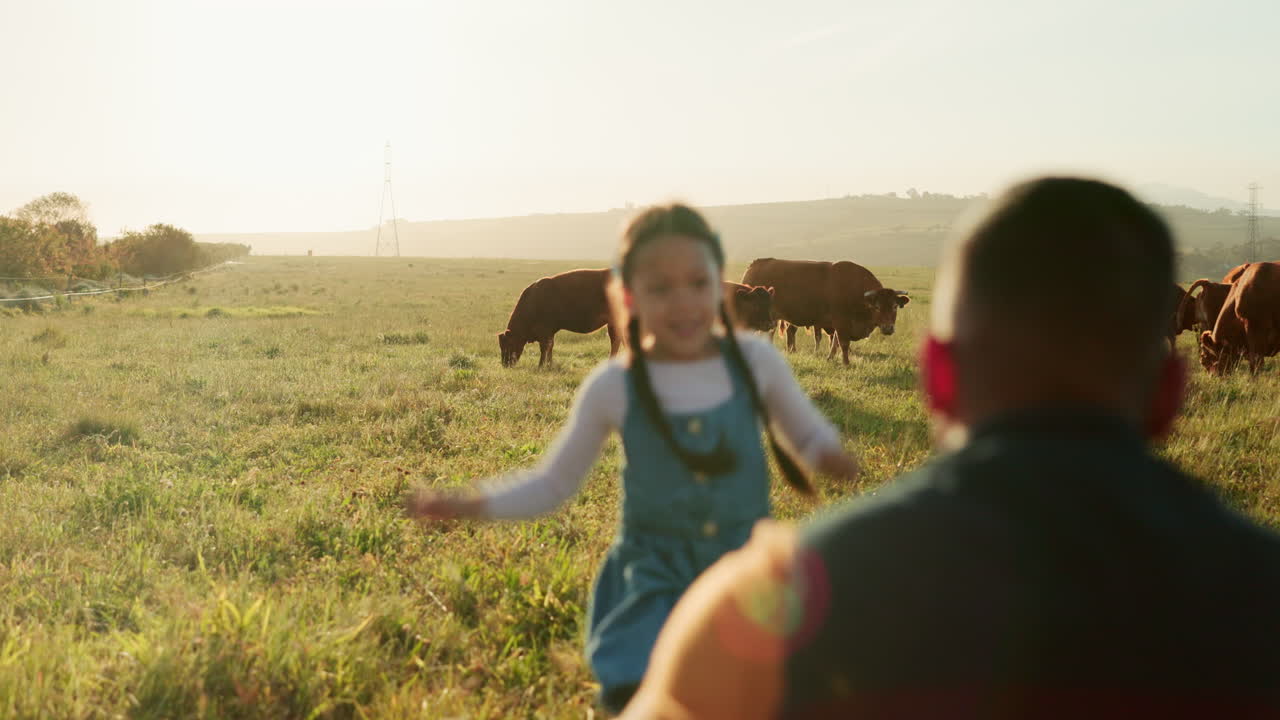 Love, family and hug with a father