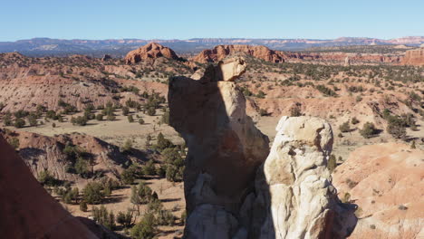 backward dolly on desert with mountains