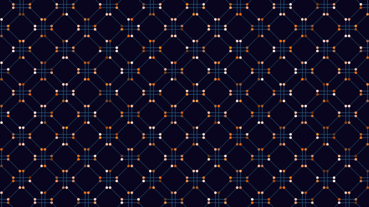 Seamless geometric cubes pattern with neon dots in rows