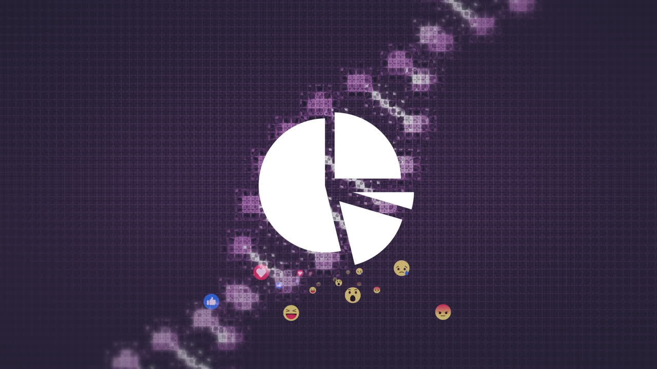 animación de la cadena de adn sobre el icono del diagrama.