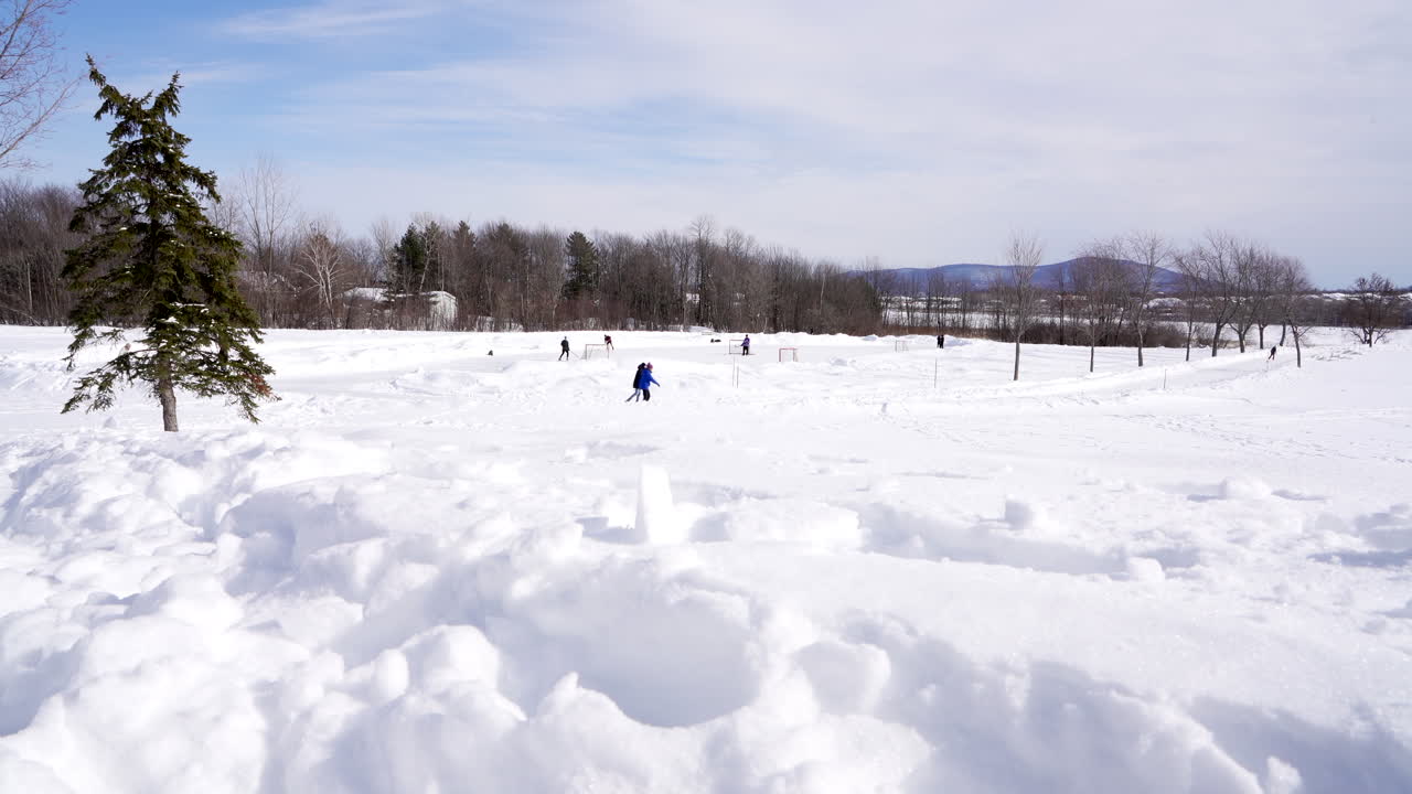 gente patinando sobre hielo en el circuito de invierno