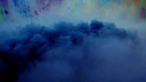 waterfall mist with colorful background