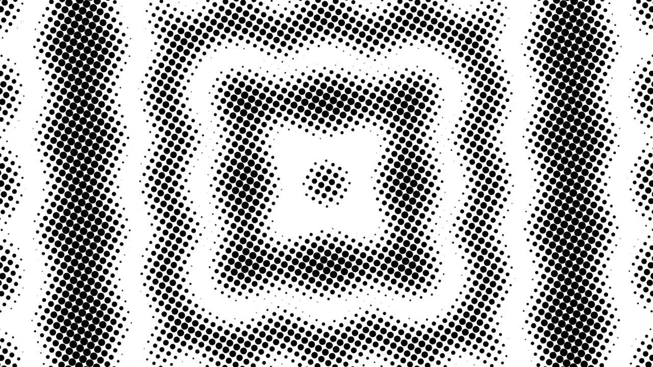 medio tono de muchos puntos, fondo abstracto generado por computadora, fondo de renderización 3d con efecto de ilusión óptica