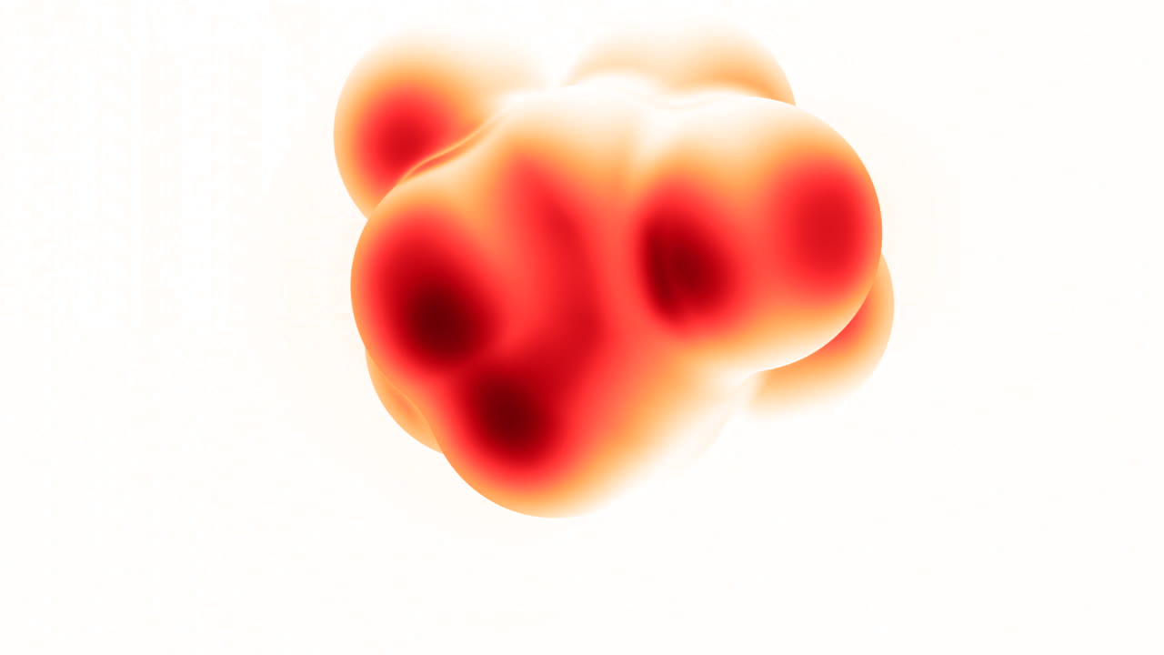 Abstract Red Molecular Structure