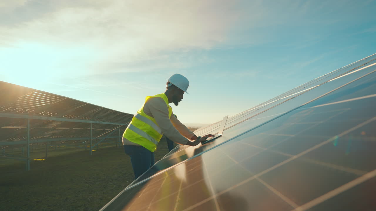 Engineers Working on Solar Panels
