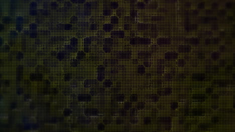 abstract grid pattern with dark shapes, digital data processing animation