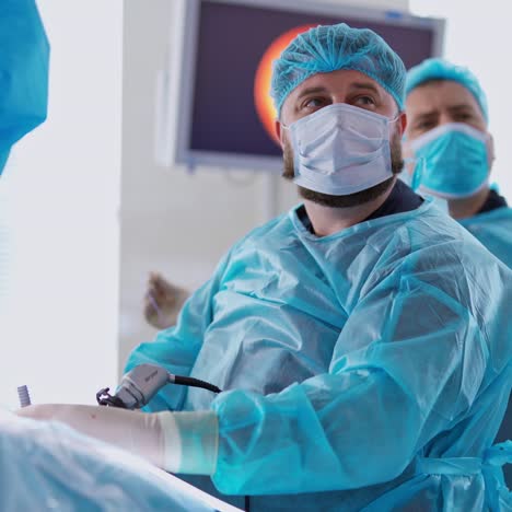 surgery in operation room