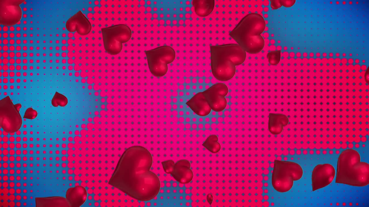 corazones flotando hacia arriba