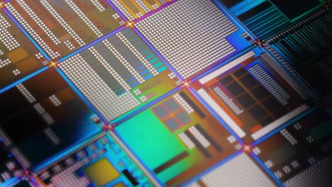 silicon semiconductor wafer close-up. in electronics, a wafer also called a slice or substrate is a thin slice of semiconductor, a crystalline silicon, used for the fabrication of integrated circuits