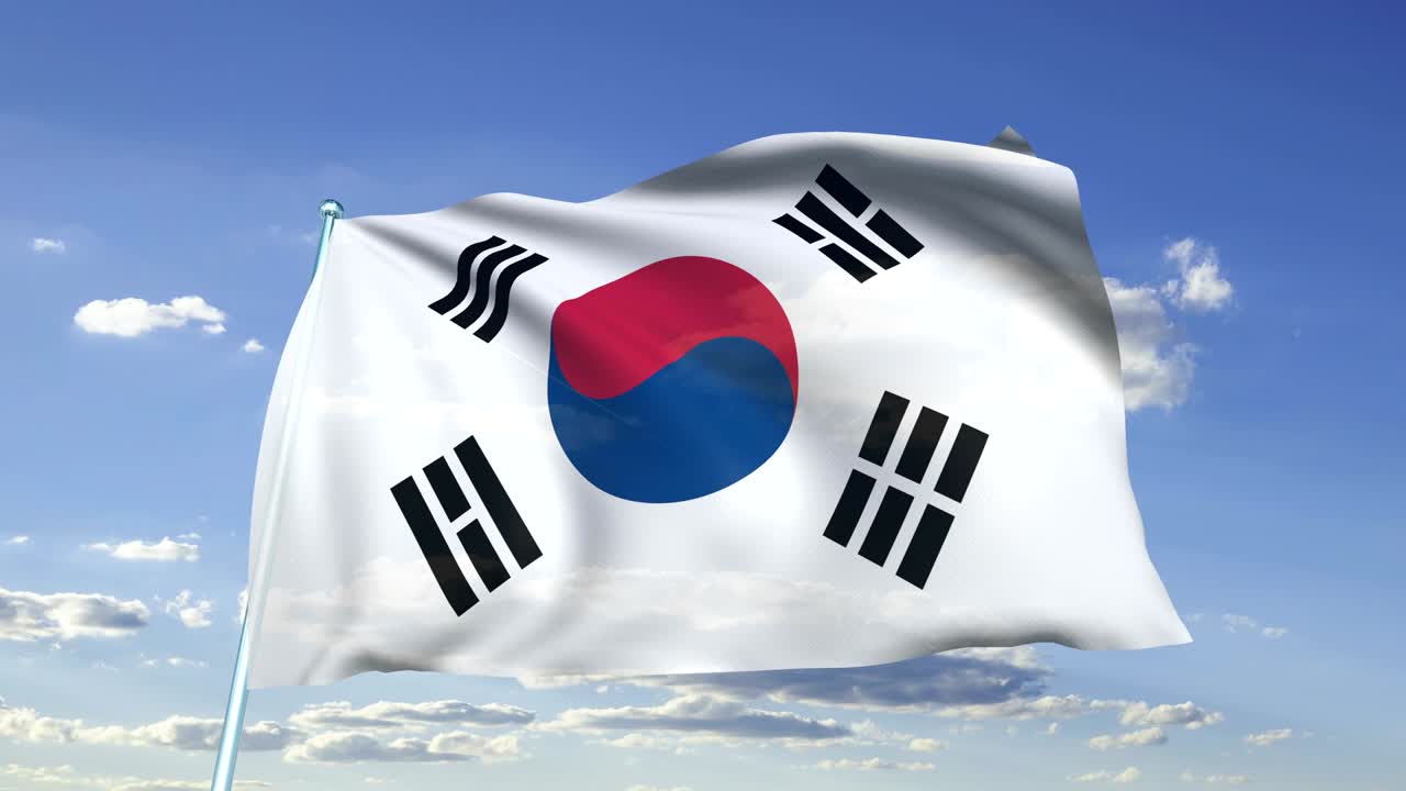 flag of South Korea (looping)