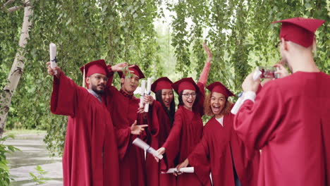 group of graduates taking a photo