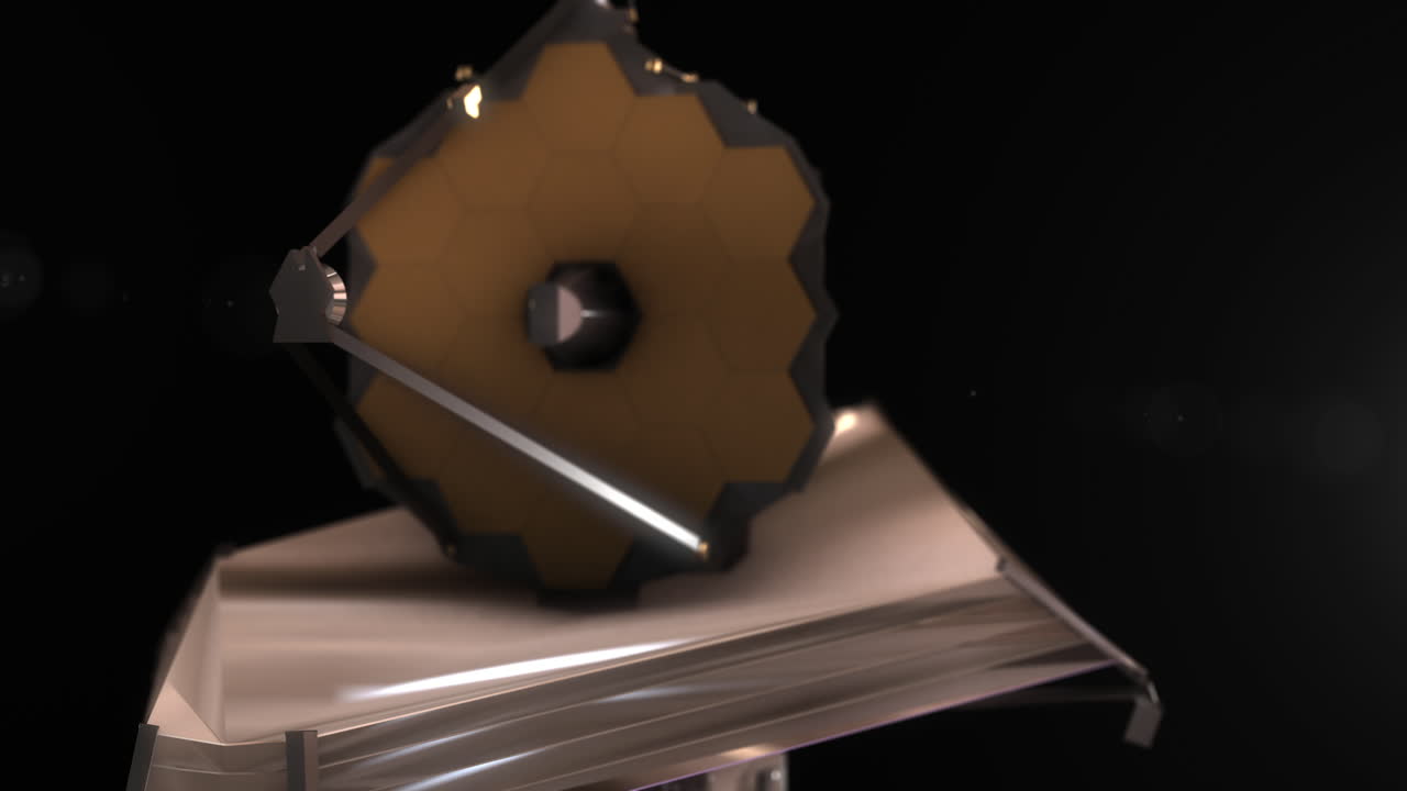 제임스 웹 우주 망원경이 태양 플레어 앞을 지나가고 있습니다.