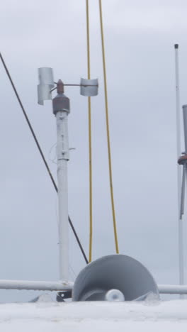 weather station and navigation equipment on a roof