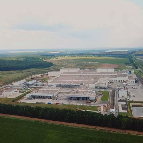 aerial view of modern industrial complex