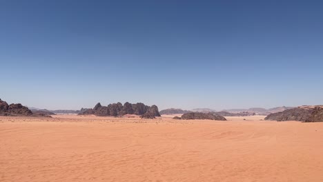 red desert sands of wadi rum in jordan 4k stable shot