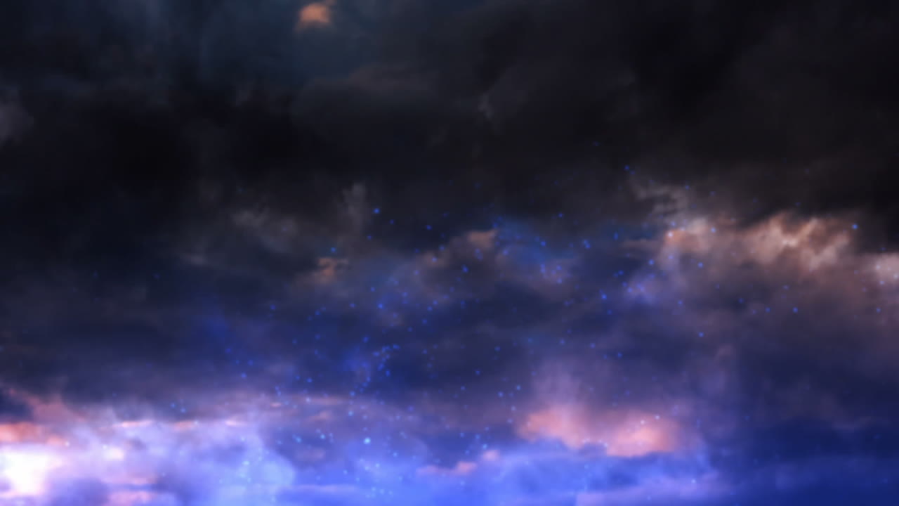 espectáculo de fuegos artificiales contra el cielo y las nubes 4k