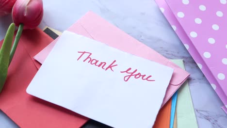 thank you note with envelopes