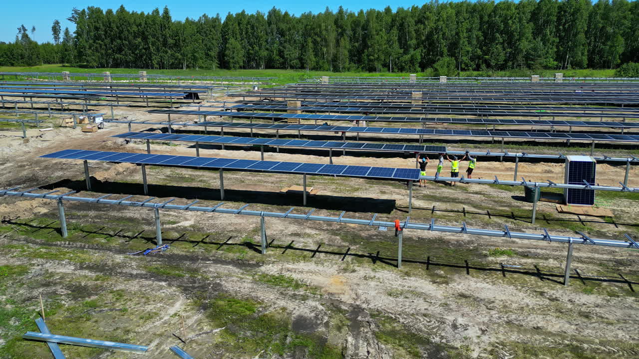 Photovoltaic PV Solar panel sun renewable energy installation, green electricity