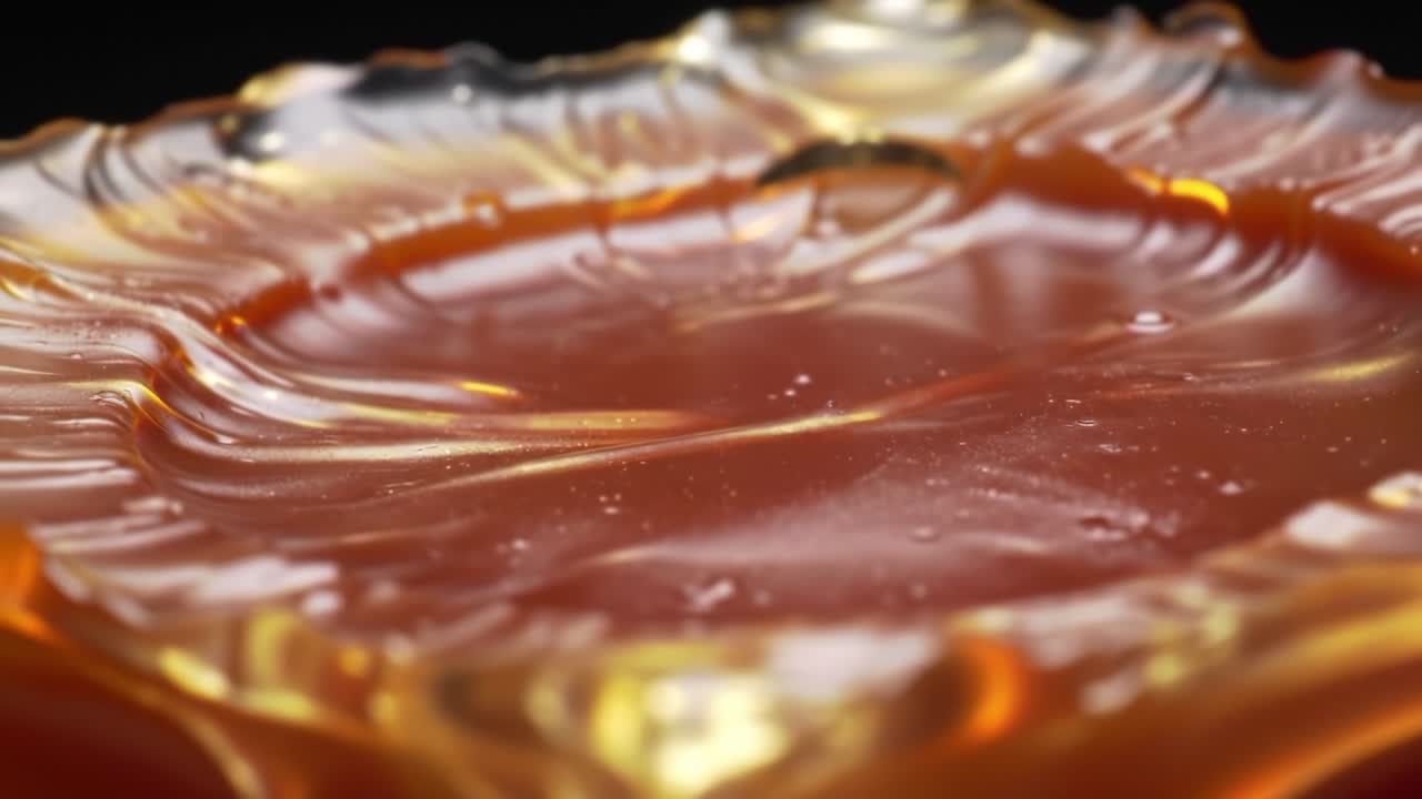 Exploring the Mesmerizing Texture and Color of Amber Resin in Detailed Close-Up