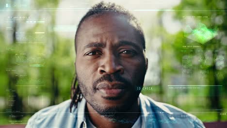 access granted, man's id check successful, identity verified, facial biometrics